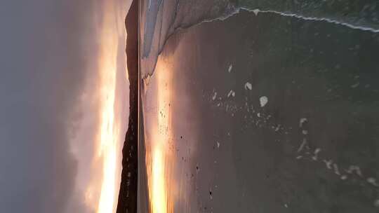 美丽的日落在Portnoo Narin海