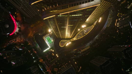俯拍上海兴业太古汇商场视频素材模板下载