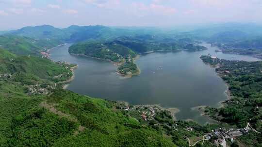 陕西安康瀛湖景区 汉江河流