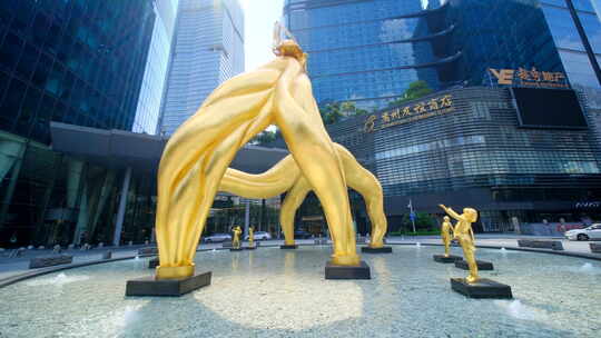 广州珠江新城高德置地广场雕塑 商务区