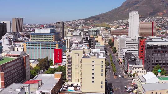 南非开普敦市中心天际线上空视频素材模板下载