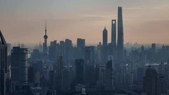 4K上海冬天清晨 2