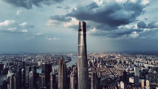 中国最高楼上海中心大厦视频素材模板下载