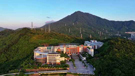 深圳罗湖CBD大湾区京基大厦日落蓝调航拍