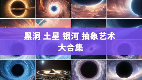 黑洞 土星 宇宙 抽象 艺术高清在线视频素材下载