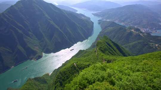 四川重庆瞿塘峡三峡之巅景点视频素材模板下载