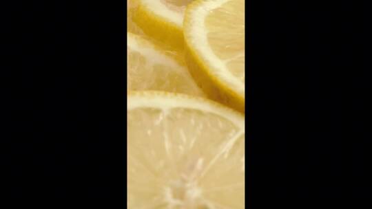 详细的黄色柠檬片视频素材模板下载
