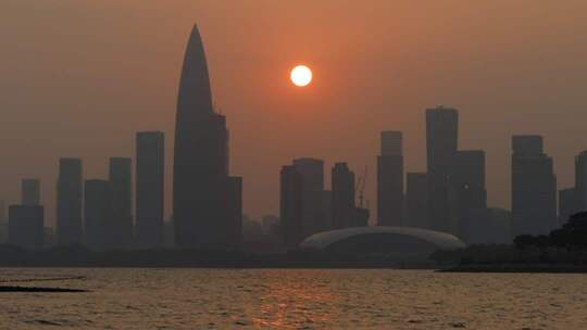 深圳CBD日落延时 深圳宣传片