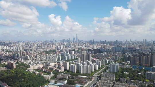 上海市静安区全景4K航拍原素材