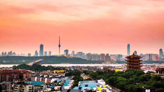 武汉延时航拍 城市风景