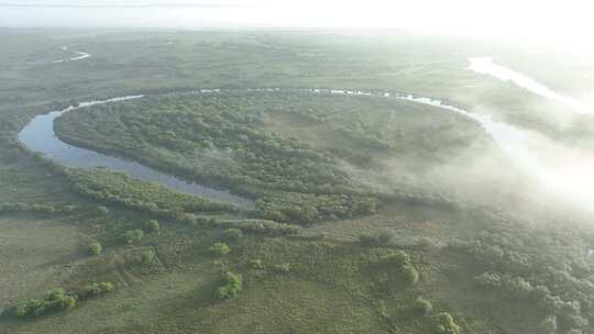 海拉尔河湿地云海云雾