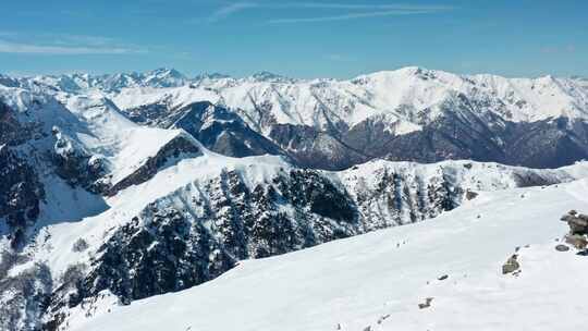 下雪，山脉，意大利，阿尔卑斯山