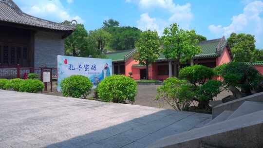 广西南宁孔庙景区传统中式古建筑广场庭院