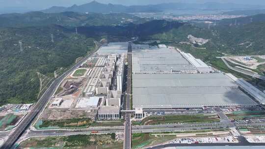 深圳深汕比亚迪汽车工业园小漠整车园航拍
