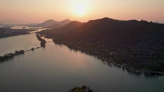 湘湖夕阳大全景