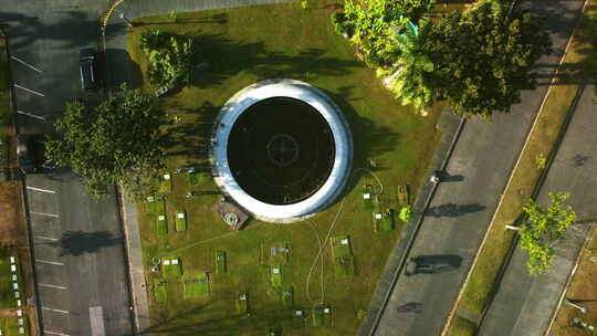 阳光明媚的菲律宾马尼拉纪念公园MMP喷泉