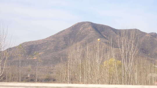 风景 沿途 高速公路 大山 秋天