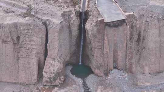 甘肃敦煌洪水河峡谷航拍