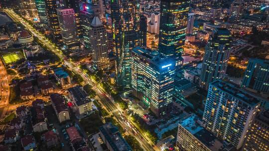 青岛夜景青岛城市夜景航拍