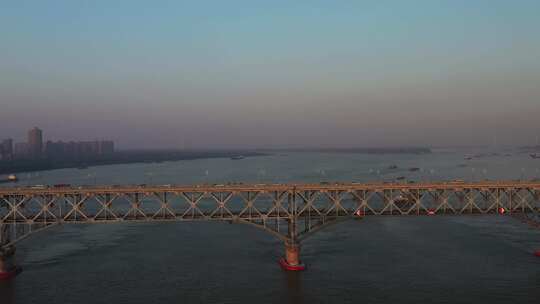 航拍南京长江大桥