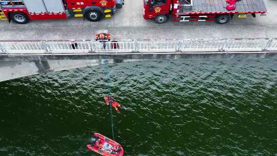 消防水域救援水上救援速降救援点降消防员