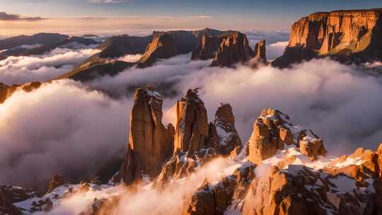 高山云海壮丽景观