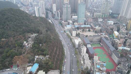 贵阳北京路交通航拍