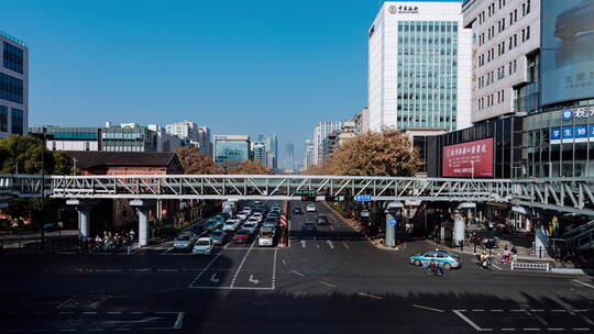 延安路车水马龙延时