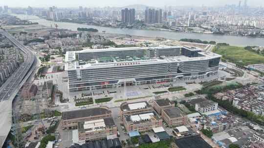 广州国际医药展贸中心航拍视频素材模板下载