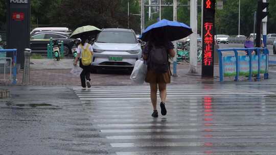 雨天 下雨 城市风光 写意 台风 雨中景色