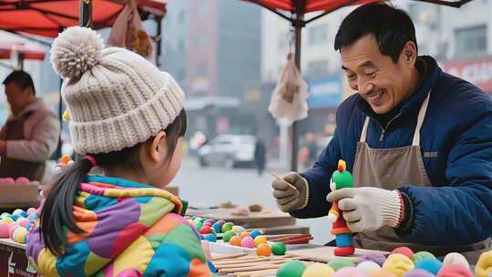 城市春节现代都市年味烟花舞龙民俗团圆拜年