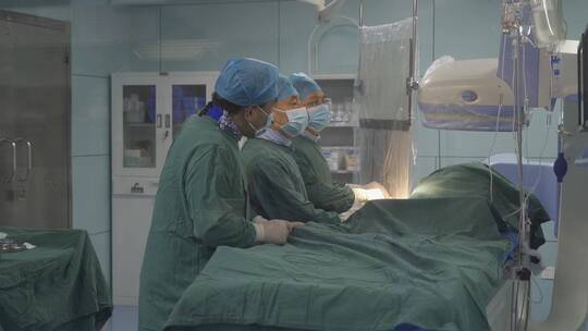 心内科手术室医生护士做手术视频素材模板下载