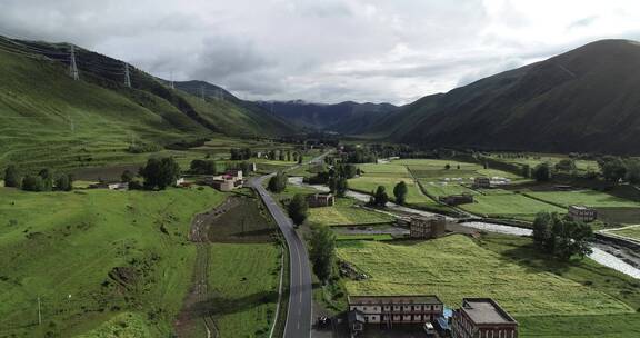 四川川西甘孜航拍