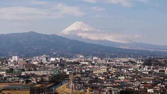 长焦航拍富士山