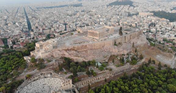 航拍希腊雅典卫城4K古希腊欧洲视频素材模板下载