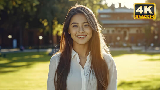 大学生微笑笑脸开心笑容自信特写1