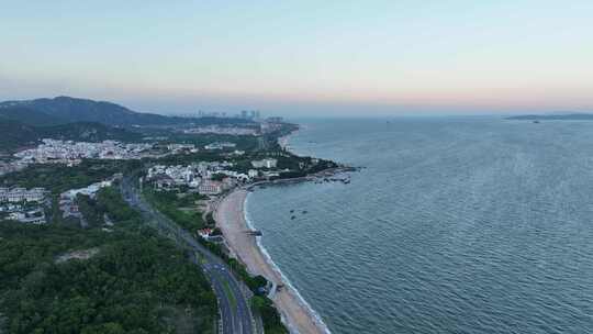 厦门金沙湾海岸线航拍环岛南路风光海边风景