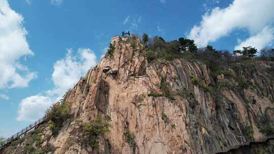 秦皇岛背牛顶景区航拍燕山山脉长城金牛风光