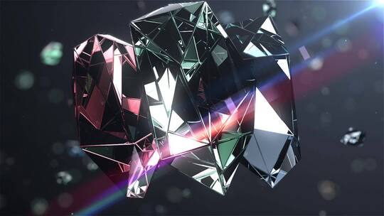 三维钻石特写品质产品唯美特效玻璃素材