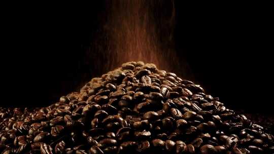 咖啡豆咖啡食材展示