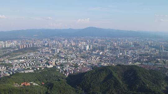 航拍怀化市鹤城区怀化城区