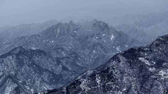 秦岭冬天 白雪皑皑视频素材模板下载