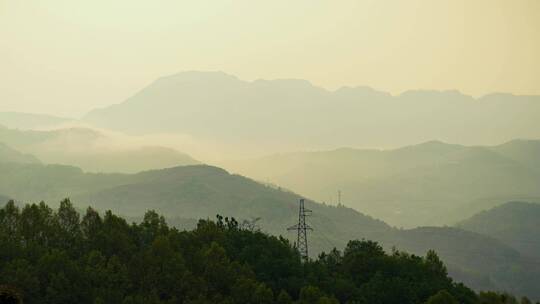 延时汉中茶山日出云海视频素材模板下载