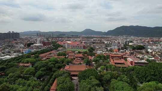 福建泉州古西街钟楼开元寺航拍