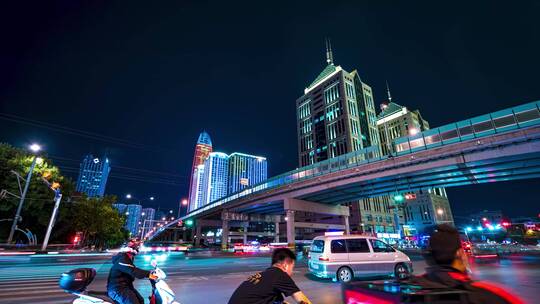 济南顺河高架夜景延时8K