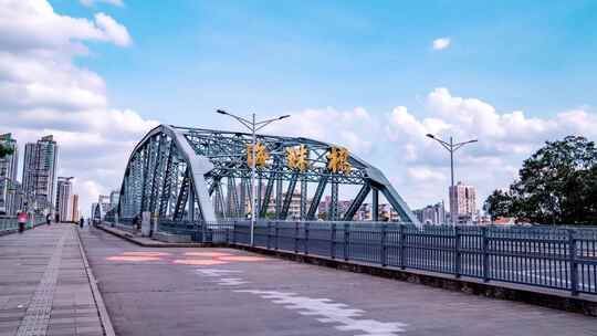 广州_海珠桥_道路桥梁_延时摄影视频素材模板下载
