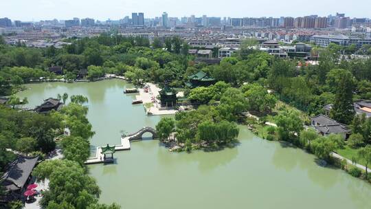 航拍扬州大明寺，瘦西湖，个园，何园