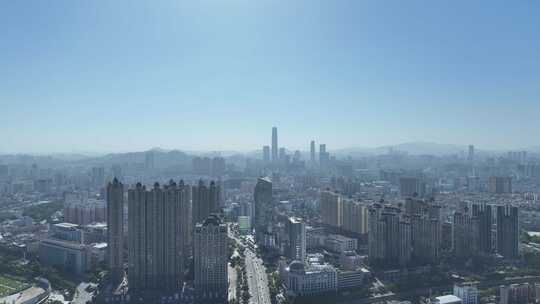 东莞城市大景航拍东莞市中心全景建筑风光