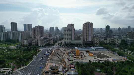 城市建设地铁建设工地施工