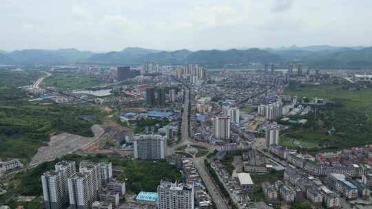 航拍广西柳州地区象州市